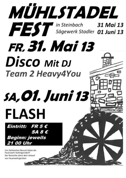 Flyer Mühlstadelfest Steinbach