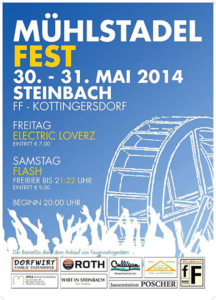 Flyer Mühlstadelfest Steinbach 2014