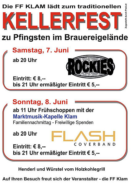 Flyer Kellerfest Klam