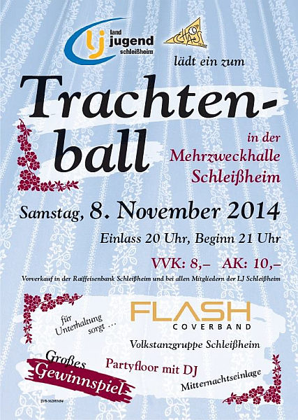 Flyer Trachtenball Schleißheim 2014